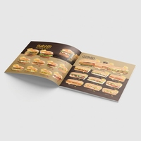 Impression de menus/brochures/catalogues/recettes de restaurant avec logo personnalisé acceptable, papier couché, reliure parfaite, impression offset