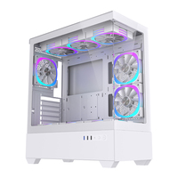 Boîtier PC blanc haute performance LOVINGCOOL, boîtier tour ATX pour ordinateur, compatible avec le refroidissement liquide, le radiateur et le ventilateur RVB, carte mère Intel