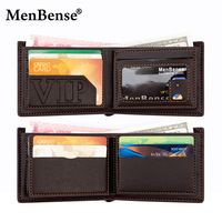 Pasokan langsung dari pabrik pria Retro Slot kartu Multi-Top dompet pendek ritsleting kantong koin dengan tipe penutupan terbuka