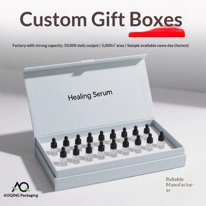 Caja de Regalo de Lujo Personalizada para Ampollas de Suero con Ácido Hialurónico en Polvo Liofilizado y Empaque de Papel - Product Image 2