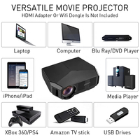 Dernier projecteur A4300Air, prend en charge la résolution 1080P Full HD, projecteur LCD LED miniature pour la maison, téléphone portable, ordinateur, Wifi sans fil, même écran