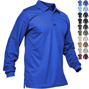 Polo de travail à manches longues pour hommes, anti-plis, anti-humidité, décontracté, vente en gros - Product Image 1