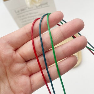 Cordoncino in Pelle E-Magic 1.5mm, Filo Cerato in <span class=keywords><strong>Cotone</strong></span>, Corda per Collane, Forniture per Creazione di Gioielli e Braccialetti Fai-da-Te - Product Image 1