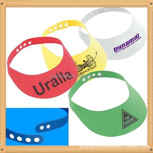 Viseras Promocionales HLC Personalizadas con Impresión, Visores Ajustables de Espuma <span class=keywords><strong>EVA</strong></span>, Fabricantes de Visores de Espuma <span class=keywords><strong>EVA</strong></span>, Gorras Espirales ODM OEM para Eventos y Decoración - Product Image 4