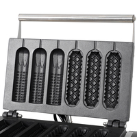 Gaufrier Électrique Professionnel Antiadhésif en Acier Inoxydable pour Corn Dogs et Snacks