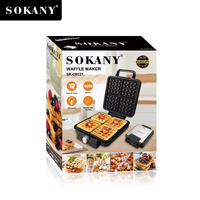 Sokany 08031 nouveau style électrique petit déjeuner grille-pain presse gril sandwich maker machine avec revêtement antiadhésif pour un usage domestique