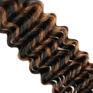 2 Paquetes de Cabello Humano Brasileño 10A, Onda Profunda, 6''-30'', Base de Seda, Nudos Invisibles, Trenzas para Cabeza Completa, Cabello Remy para Trenzado - Product Image 2