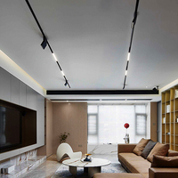 Projecteurs, éclairages linéaires et luminaires cylindriques suspendus, lampe de plafond à intensité variable sans éclairage principal pour salon