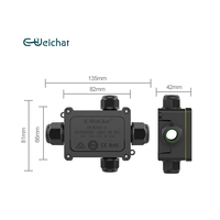 EW-M2068S-4T 4Way meilleur connecteur solaire étanche projecteur extérieur câble téléphonique boîtier de jonction étanche Ip68 électrique