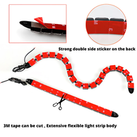 2Pcs Imperméable DRL 6 Lumières Led Voiture Auto Décoratif Flexible Daytime Running Lamp Driving Led Strip Headlight Fog Backup Lights