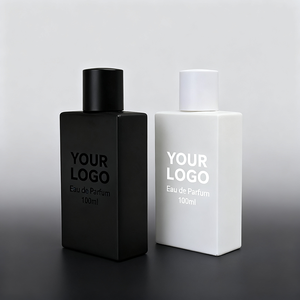 Độc Đáo Parfum Bao Bì Màu Đen Trắng Rỗng 100 Ml Chai Nước Hoa Thủy Tinh Cho Nam Giới Với Hộp Hương Thơm <span class=keywords><strong>Container</strong></span> Biểu Tượng Tùy Chỉnh - Product Image 1