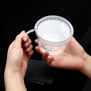 Vaso de Plástico Desechable con Cierre para Sopa, 16oz, 24oz, 32oz, Contenedor Sellado para Comida para Llevar, Recipiente para Papillas con Hebilla a Prueba de Fugas y Tapas - Product Image 3