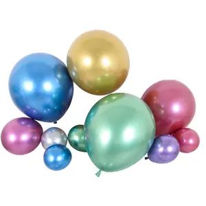 派对装饰装饰helio para嘉年华乳胶加厚metalizados balonton cromados metalicos globos al por市长