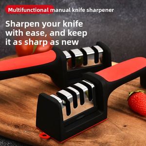 Afilador de Cuchillos Manual Multifuncional de Acero al Carbono, Fácil de Usar, Herramienta Rápida para Afilar Tijeras para Uso Doméstico - Product Image 3