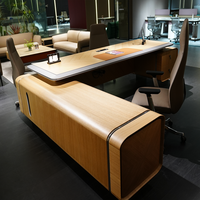 Grand mobilier de bureau, nouveau bureau de direction de luxe en forme de L
