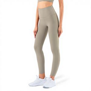 Legging de yoga taille haute uni pour femme, longueur mollet, effet ventre plat, rehaussement des fessiers, anti-roulement, anti-transpiration, pour le fitness - Product Image 1