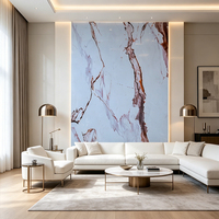 Panneau mural en plastique imprimé marbre, alternative au marbre UV, panneaux PVC pour hôtel