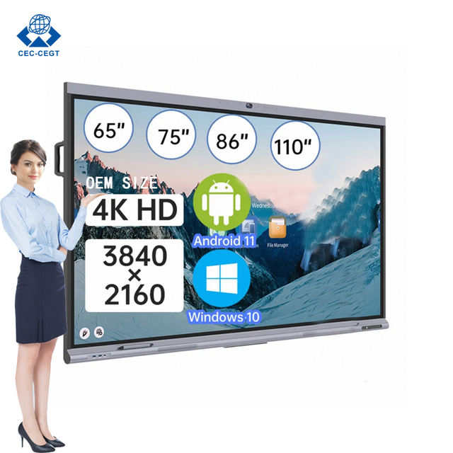 ZDHQ Hot Sale 55/65/86 Inch 4K Lcd Display 100 Inch Flat Panel Android Smart 20-Point Touch Screen Conference Interactive