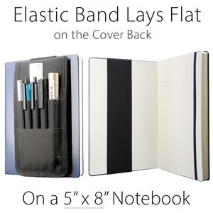 Porte-stylo à bande élastique, étui pour stylo pour carnets à couverture rigide, livres, journaux, pochette pour stylo à sangle élastique détachable - Product Image 2