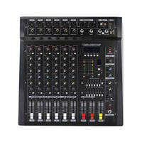 Amplificateur de mixage DJ professionnel 6 canaux PMX-608D 2*350W avec 99 effets DSP intégrés, USB pour scène, système KTV PA, sonorisation live