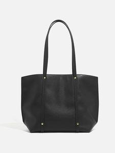 Dropshipping Products 2025 AW Vegan Leather Tote Bag Femmes Spacieux Léger Vintage Shoulder Purse Commute Underarm Bag - Product Image 5