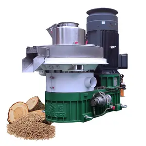 3-4T/H 220kw vertical ring die 880 wood straw cornstalk fuel pellet making machine