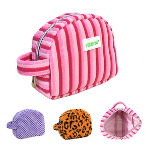 Bolsa de Maquillaje Cosmética Multicolor de Pana con Cierre Personalizado de <span class=keywords><strong>Isen</strong></span> Fashion, Plegable, Multifuncional, de Gran Capacidad, Portátil, para Viaje - Product Image 1
