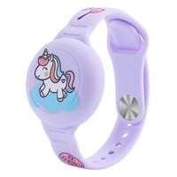 Traceur GPS Bluetooth étanche IP67 en plastique blanc, autonomie de plus de 90 jours, pour chiens/chats, clés, modèle AT-46, bracelet de montre inclus