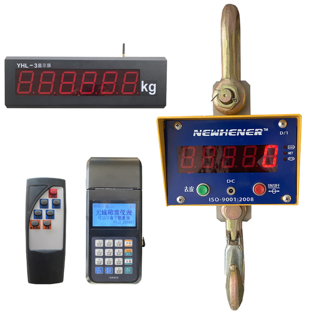 20 Ton Wireless Hanging Crane Scale with High Accuracy and Score Board With Optional Remote Control