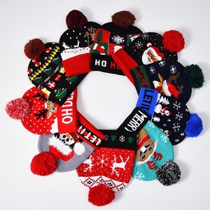 Chapeau de Noël avec lumières LED, logo personnalisé, broderie, casquette en velours épais, chapeau de Père Noël pour célébrations, style cowboy, tricoté - Product Image 5