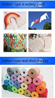 Corde de Coton Macramé Décorative pour Bricolage, 3 mm 4 mm, Tenture Murale Tissée à la Main