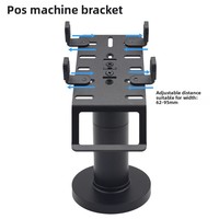 Support de point de vente noir pour moniteurs de bureau et caisses enregistreuses à écran tactile ; Support universel réglable pour appareils tactiles tout-en-un