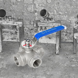 Válvula de Bola de 3 Vías de Acero al Carbono DN15 con Montaje en L, Conexión Hembra, Manija de Bloqueo de Vinilo, Eléctrica, para Agua a Alta Temperatura, OEM - Product Image 3