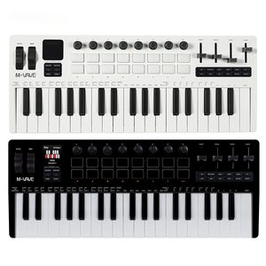 M-VAVE SMK-37 Pro 37 touches clavier MIDI RVB 16 pads rétro-éclairés sans fil Bluetooth DX7 synthétiseur et écran couleur - Product Image 1