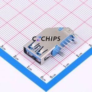 USB30-06-T3-BL USB Connector Through hole Component (THT) Connector Type-A Female Side Insert - Product Image 1
