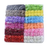 144 pièces petit bouquet fleurs artificielles Mini mousse fleurs Roses en vrac pour bricolage couronne florale accessoires boîte de mariage