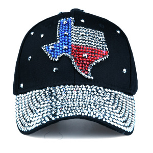 Custom Bling Strass <strong>Texans</strong> Baseball Caps Adjustable Length Unisex Black Demin Jeans Hats Shiny Iron on Strass Decoration DIY - Product Image 1