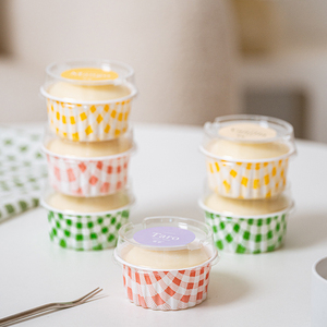 กล่องพลาสติก PP ทรงกลมแบบหนาแบบใช้แล้วทิ้งสำหรับใส่เค้กถ้วยเค้กเดี่ยวแบบใส - Product Image 6