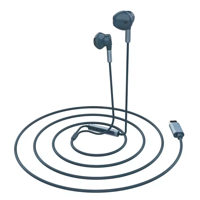 Magnetic USB C Headphones Mobile Headset Wired Music Earphones Type C Connector Semi-In-Ear Earbuds Wired Handsfree Earphones