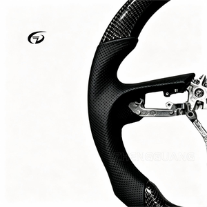 Volant en cuir perforé personnalisé en fibre de carbone pour Mazda 3, CX-30, <span class=keywords><strong>MX</strong></span>-30, CX-50, accessoires de voiture - Product Image 4