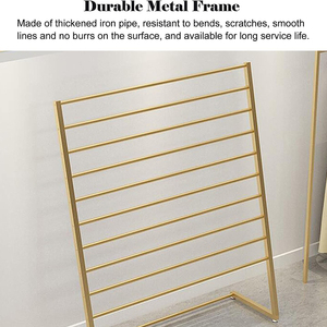 JH-Mech portasciugamani porta sciarpa organizzatore commerciale appendiabiti espositore per carta da imballaggio in metallo a 10 strati per negozio regalo fiorista - Product Image 4