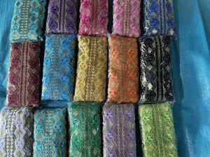 Bordado coche hueso encaje lentejuelas pestañas accesorios nupciales velo de boda muñeca decoración Material blanco - Product Image 6