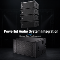 Système de subwoofer professionnel double 18 pouces 1800W, haut-parleur de basses PA pour scène, événements et clubs, subwoofer passif 18 pouces