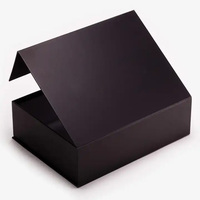 Boîtes cadeaux de luxe personnalisées en forme de livre noir, style satiné, en carton rigide avec couvercle magnétique, gaufrage portable