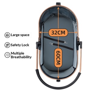 Hot-Bán Có Thể Tháo Rời Vật Nuôi Xe Đẩy Tách Con Chó Xe Đẩy Sang Trọng 4 Bánh Xe Pet Đôi Đôi Con Chó Vật Nuôi Xe Đẩy Cho Chó - Product Image 5