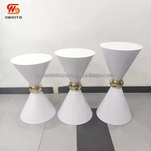 Table ronde haute en acier inoxydable doré de haute qualité pour la décoration d'événements - Product Image 4