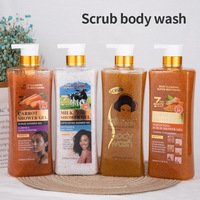 Hoogwaardige 1000ml Whitening Exfoliërende Douchegel Kojic Acid Kurkuma Fruit Scrub Body Wash Hydraterende Verfrissende Badvloeistof