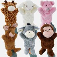 Marioneta de mano de animales personalizada, juguetes de peluche suaves, oso Súper suave, algodón PP bordado, disponible, sitio web oficial de Alibaba