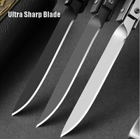 Couteau pliant rotatif créatif unique en promotion avec fonction brise-vitre, couteau de poche mécanique EDC pour le camping
