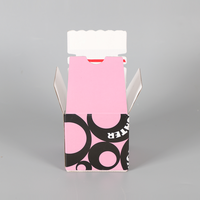 Boîte de rangement pour emballage cadeau cosmétique rose Boîte de luxe à fermeture éclair imprimée personnalisée Boîte de papier ondulé